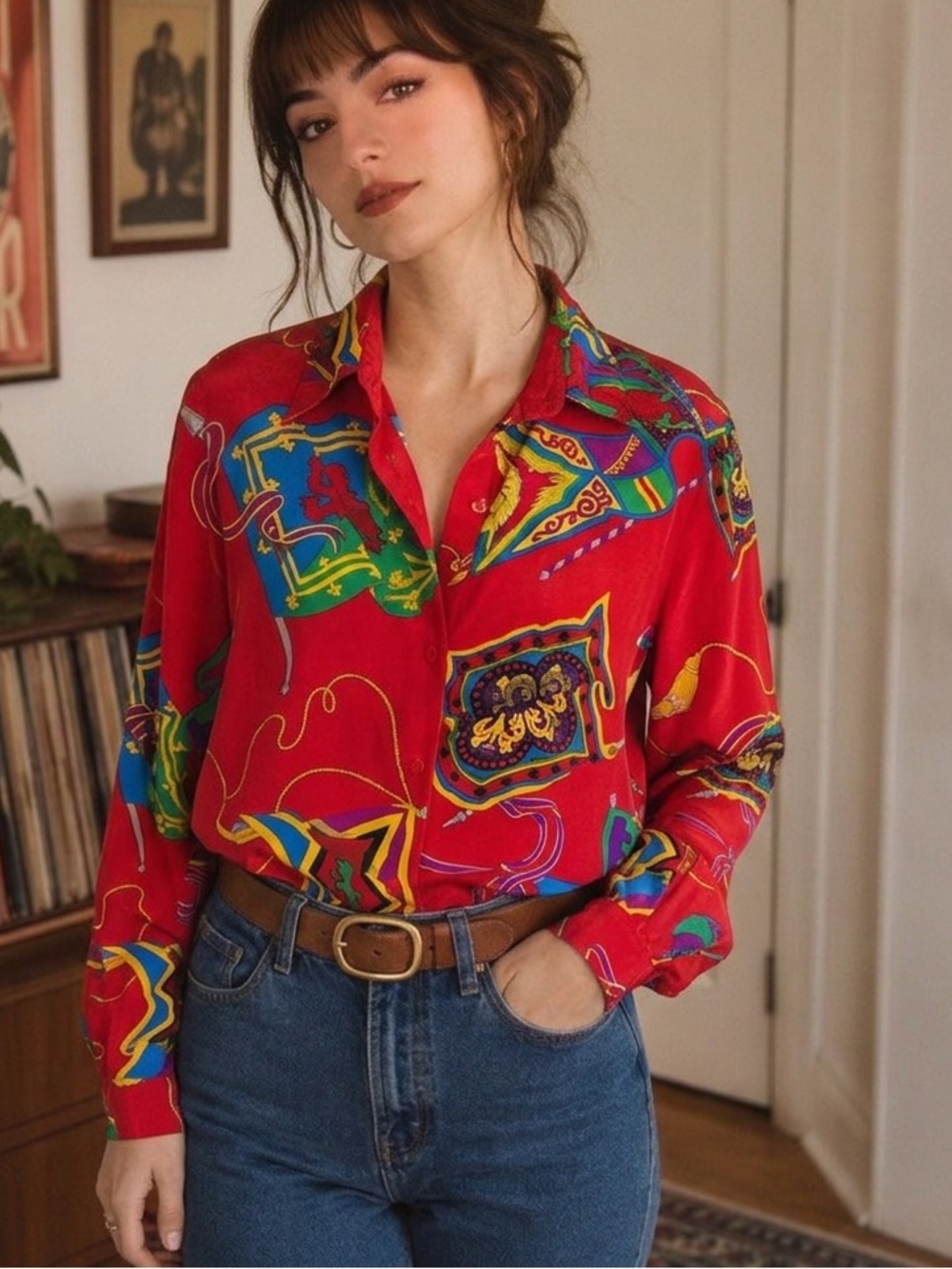 VINTAGE ELLEN TRACY 100% Silk Top